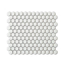 Alpine Glo White Penny Hexagon Mosaic