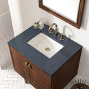 James Martin Amberly 30" Dual Mount Single Bathroom Vanity, Mid-Century Walnut
