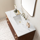 James Martin Amberly 48" Dual Mount Single Bathroom Vanity, Mid-Century Walnut