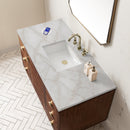James Martin Amberly 48" Dual Mount Single Bathroom Vanity, Mid-Century Walnut