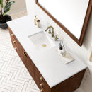 James Martin Amberly 60" Dual Mount Single Bathroom Vanity, Mid-Century Walnut