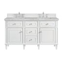 James Martin Lorelai 60" Double Bathroom Vanity, Bright White