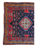 Antique 19th Century Handwoven Kazak Tribal Rug 5’ x 8’