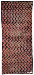 Antique All Over Paisley Kurdish Afshar Fragment Runner 3’3” x 7’7”