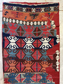 Antique Anatolian Long Kilim Fragment | 19th Century Hand-Woven Wool