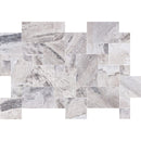 antlantic grey marble tile antique pattern sand blasted brushed top grouted wide