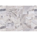 antlantic grey marble tile antique pattern sand blasted brushed top view grouted