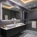 Antracite Honed Hexagon Glass Mosaics 11 3/4x11 1/2