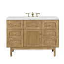 James Martin Laurent 48" Dual Mount Single Bathroom Vanity, Light Natural Oak