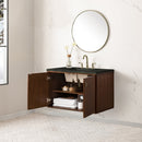 James Martin Amberly 36" Dual Mount Single Bathroom Vanity, Mid-Century Walnut