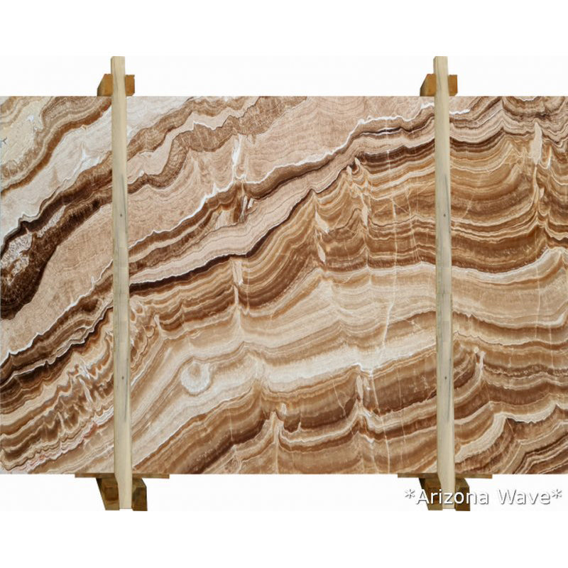 arizona wave yellow honey onyx slabs polished 2cms slabs one bundle front view