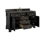 James Martin Brookfield 60" Single Bathroom Vanity, Black Onyx