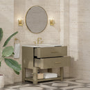 James Martin Lucian 36" Single Bathroom Vanity, Pebble Oak