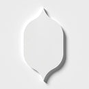 Alpina White Honed Gothic Arabesque Waterjet Marble Tiles 4 7/8x8 13/16