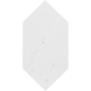 Alpina White Honed Large Picket Waterjet Marble Tiles 6x12