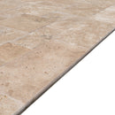 aspendos beige travertine coping 12x24 tumbled profile view