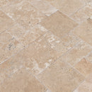 Aspendos Beige Travertine Pattern Tumbled Pavers -product shot angle view