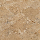 Aspendos Beige Travertine Pattern Tumbled Pavers -product shot wet