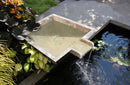 Aspendos Travertine Natural Stone Pool Square Cascade Water Bowl