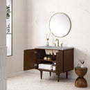 James Martin Amberly 36" Dual Mount Single Bathroom Vanity, Mid-Century Walnut