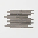Athens Grey Dark Honed Staggered Joint Marble Mosaics 9x12
