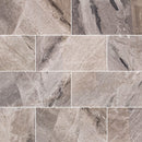 atlantic grey cloudy marble tile 12x24 polished top square view