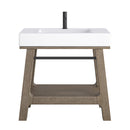 James Martin Auburn 36" Single Console Vanity, Weathered Timber