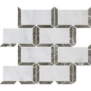 Avalon, Silver Drop Polished Cascade Marble Mosaics 9 5/8x11 13/16