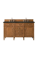 James Martin Brittany 60" Double Bathroom Vanity, Saddle Brown