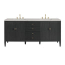 James Martin Myrrin 72" Double Bathroom Vanity, Carbon Oak