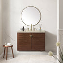 James Martin Amberly 36" Dual Mount Single Bathroom Vanity, Mid-Century Walnut