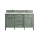 James Martin Brittany 60" Double Bathroom Vanity, Smokey Celadon