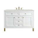 James Martin Chicago 48" Single Bathroom Vanity, Glossy White