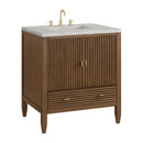 James Martin Myrrin 30" Single Bathroom Vanity, Mid-Century Walnut