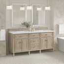 James Martin Lorelai 72" Double Bathroom Vanity, Whitewashed Oak