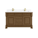 James Martin Brookfield 60" Double Bathroom Vanity, Honey Oak