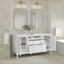 James Martin Myrrin 60" Double Bathroom Vanity, Bright White