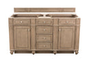 James Martin Bristol 60" Double Bathroom Vanity, Whitewashed Walnut