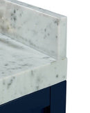 Ancerre Designs 21" Carrara White Marble Side Splash Villohome