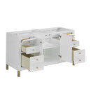 James Martin Chicago 60" Double Bathroom Vanity, Glossy White
