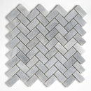 Bardiglio Light Honed Espiga 1x2 Marble Mosaics 11x11