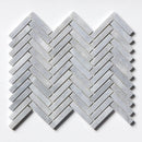 Bardiglio Light Honed Herringbone Marble Mosaics 12 1/8x13 3/8