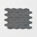 Basaltina Honed Elongated Hexagon Basalt Mosaics 10x12 1/4