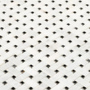 basketweave marble mosaic polished 1x2 toros black dots without grout angle view