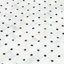 basketweave marble mosaic polished 1x2 toros black dots grouted installation angle