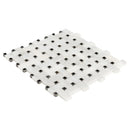 basketweave marble mosaic polished 1x2 toros black dots one tile profile view