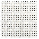 basketweave marble mosaic polished 1x2 toros black dots without grout 4 tiles top view