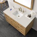 James Martin Laurent 48" Dual Mount Single Bathroom Vanity, Light Natural Oak