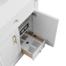 James Martin Bellshire 84" Single Bathroom Vanity, Bright White