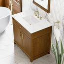James Martin Bellshire 36" Single Bathroom Vanity, Honey Oak